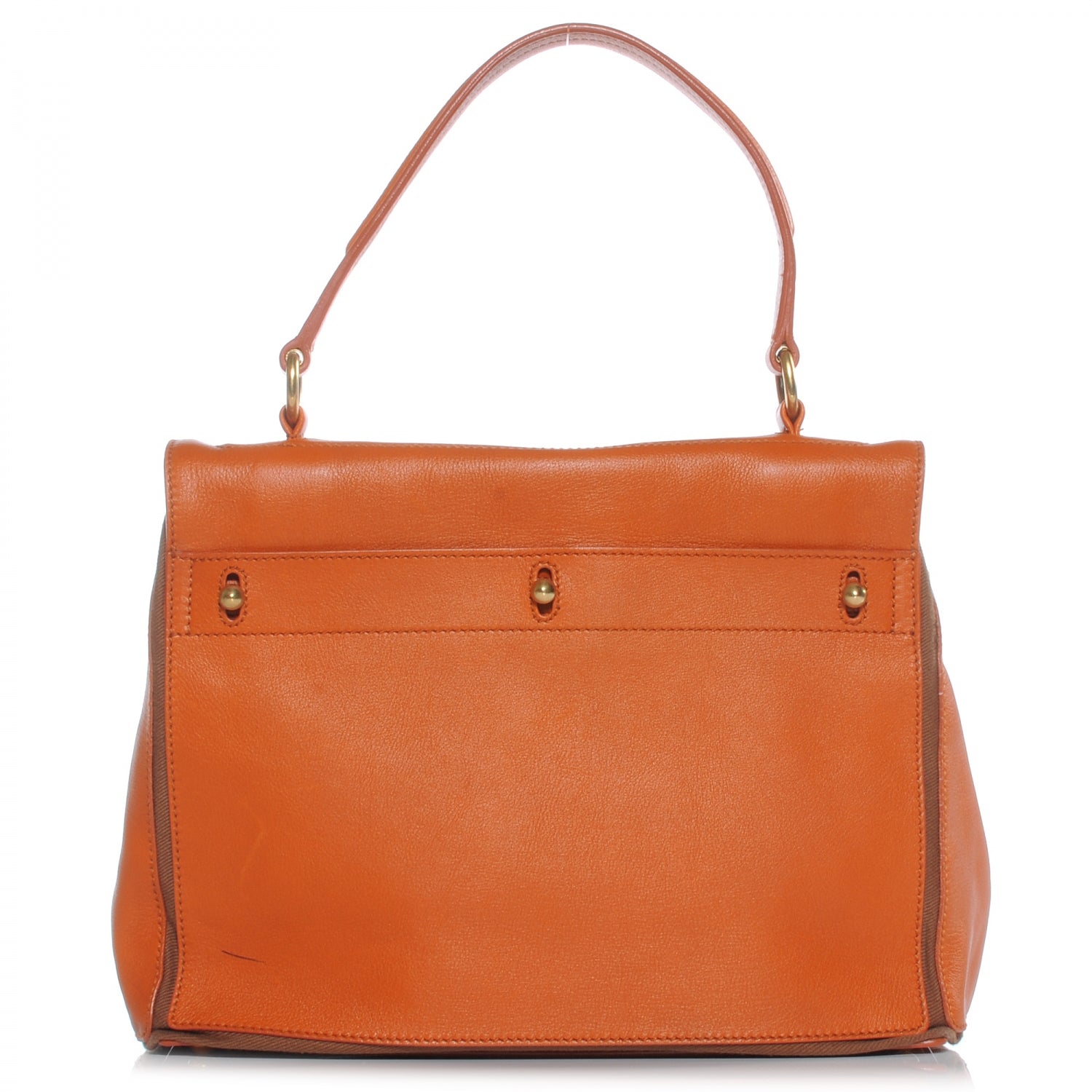 Saint Laurent Leather Muse Two Orange 9 of 10