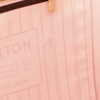Louis Vuitton Damier Ebene Neo Neverfull MM Rose Ballerine 12 of 14