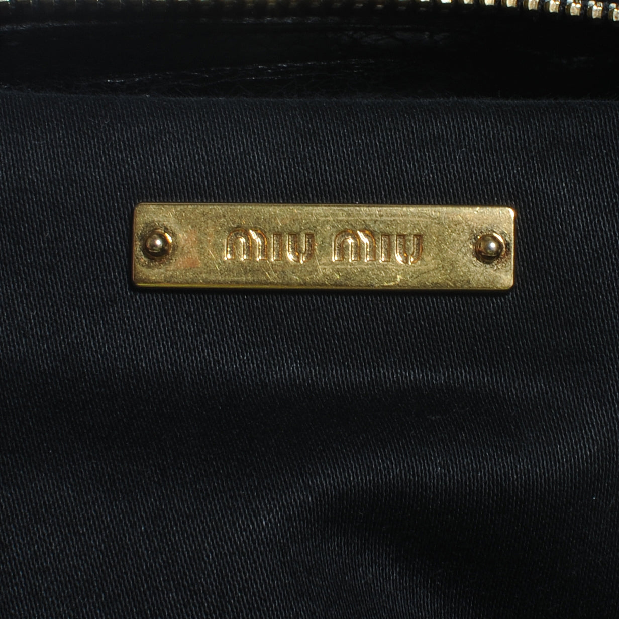 Miu Miu Vitello Lux Mini Bow Bag Nero Black 6 of 8