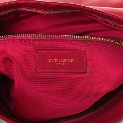 Saint Laurent Smooth Calfskin Letters Fold-Over Clutch Fuchsia 7 of 13