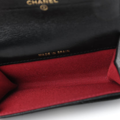 Chanel Lambskin Quilted Chanel 19 Flap Card Holder Black 4 of 4