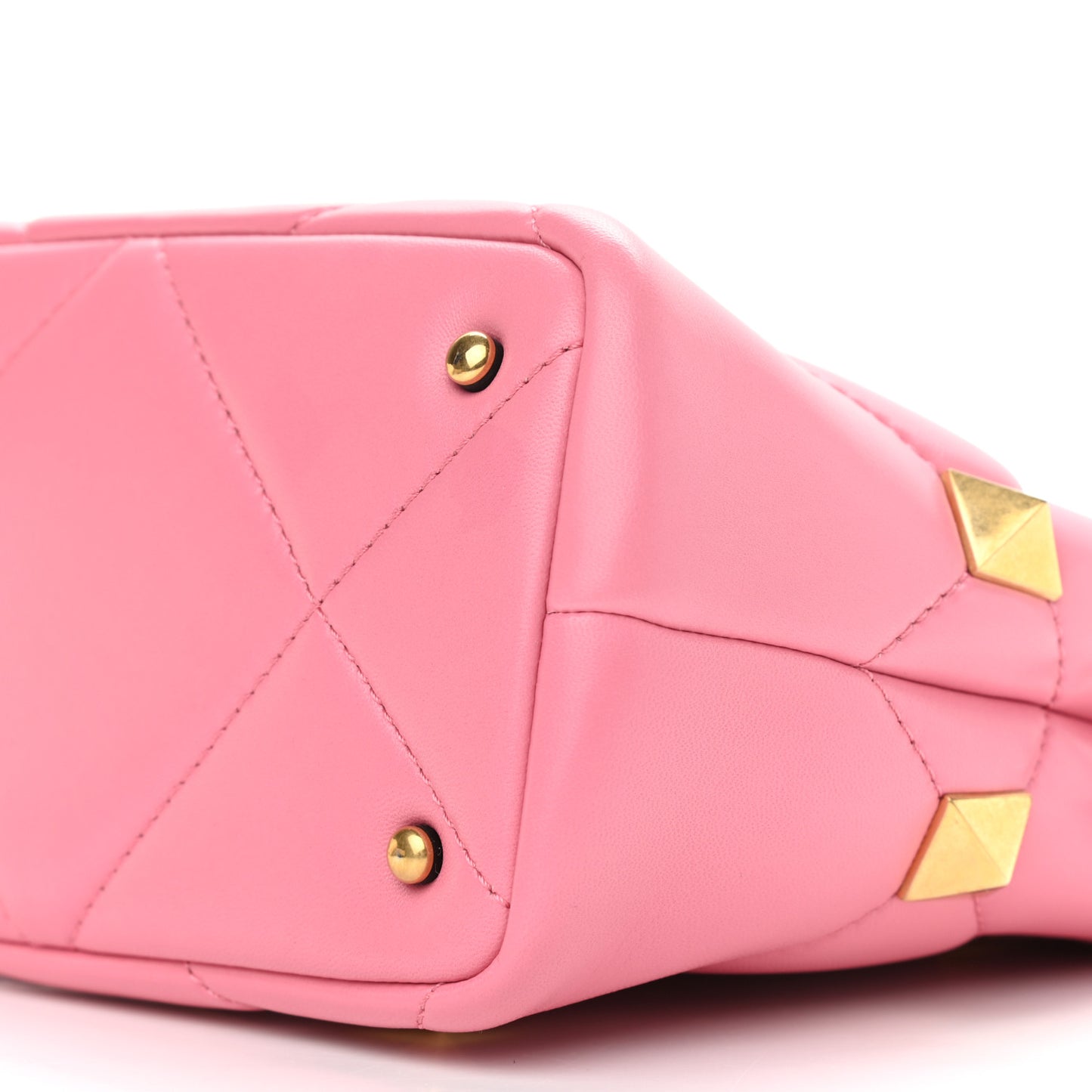 Nappa Small Roman Stud The Handle Bag Flamingo Pink
