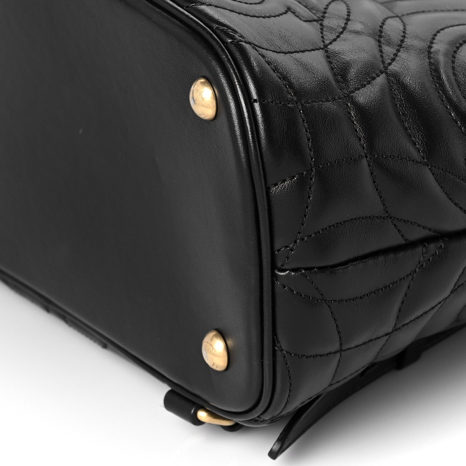 Salvatore Ferragamo Calfskin Quilted Gancini Backpack Black 8 of 8