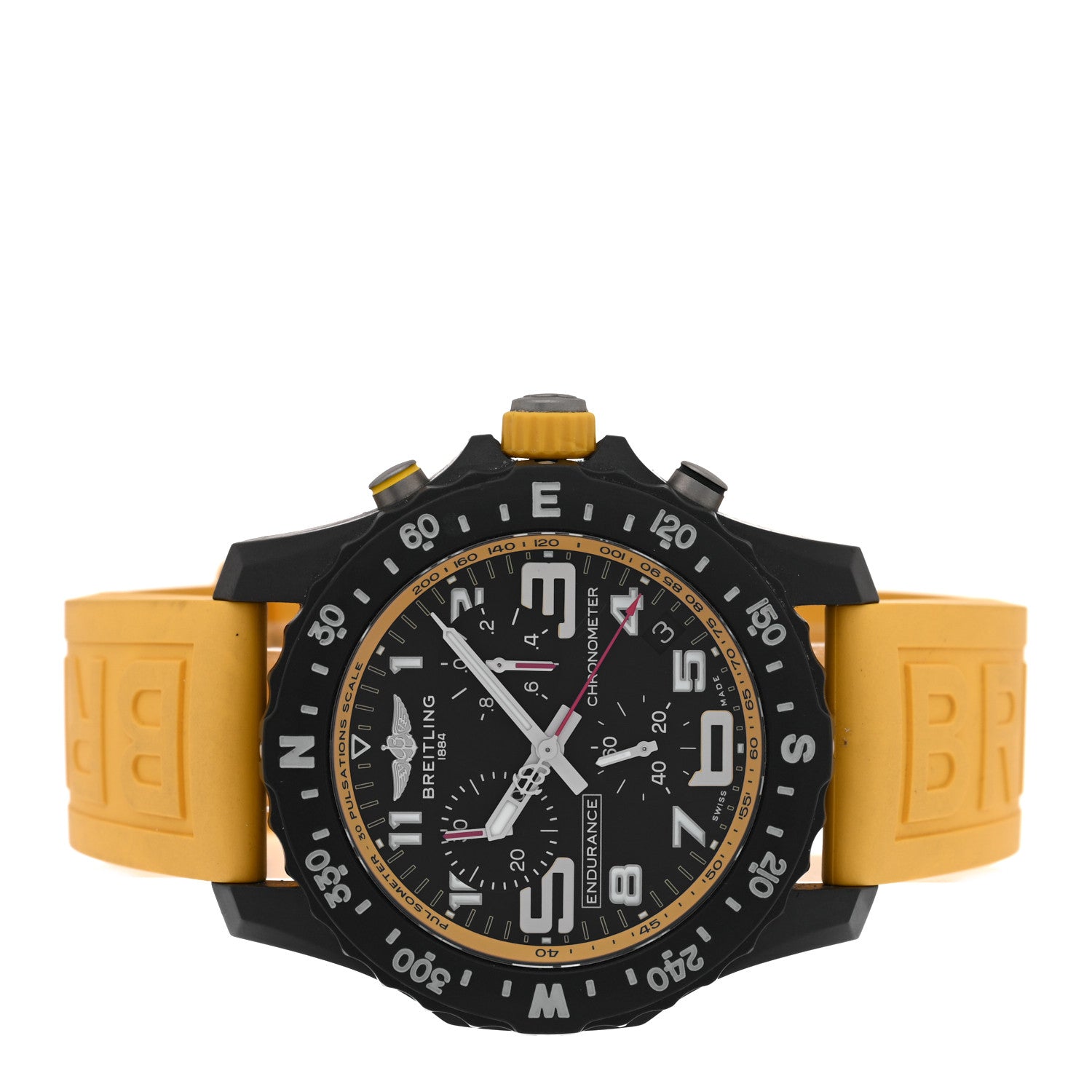 Breitling Breitlight Rubber 44mm Endurance Pro Chronograph Quartz Watch Yellow X82310 2 of 5