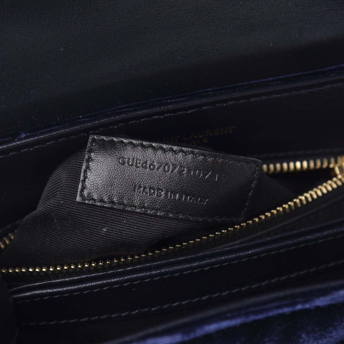 Velvet Y Quilted Monogram Toy Loulou Crossbody Navy