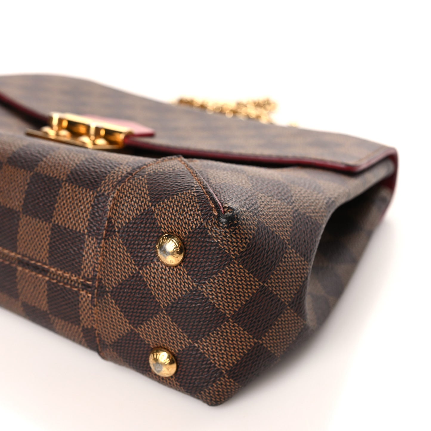 Damier Ebene Caissa Clutch Cherry