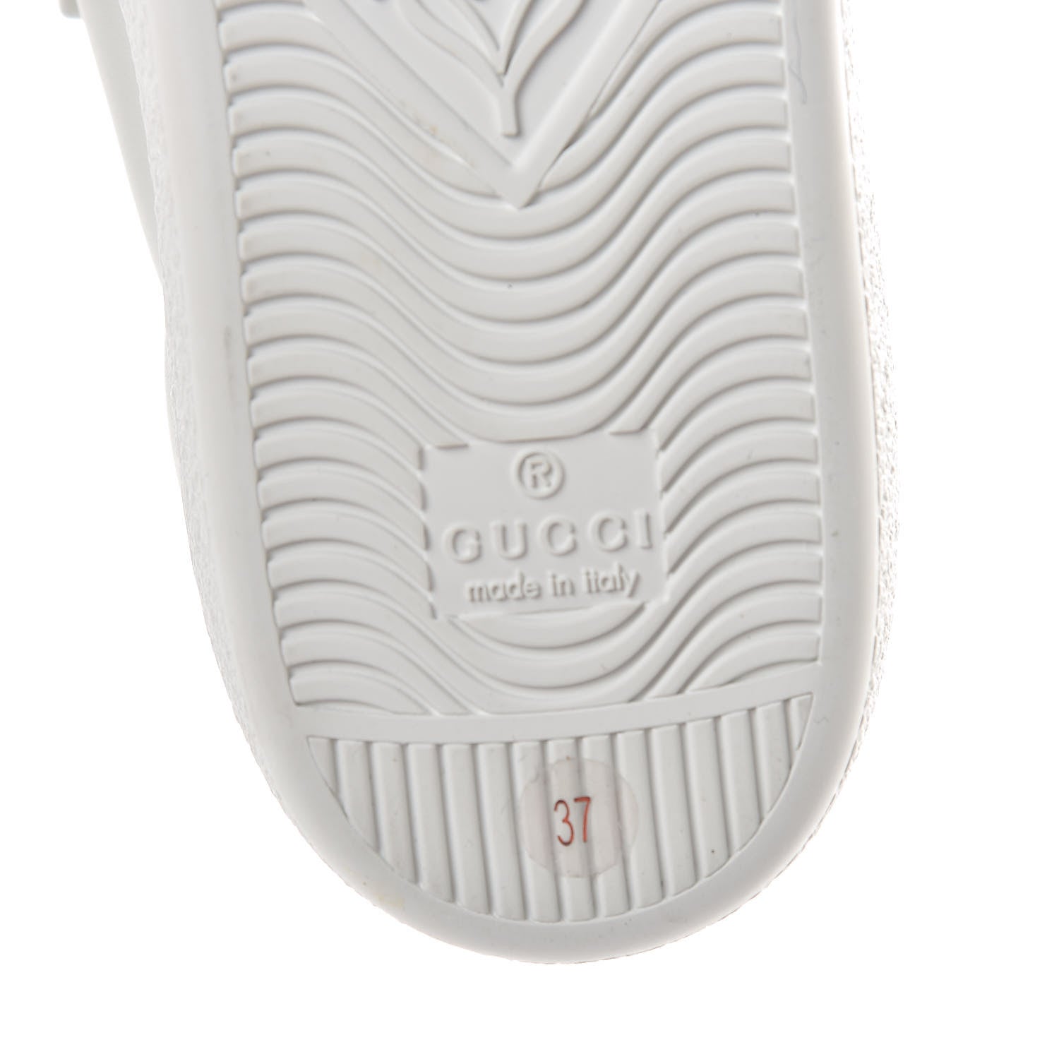 Gucci Calfskin Ayers Web Womens Ace Bow Lace Sneakers 37 White 7 of 9