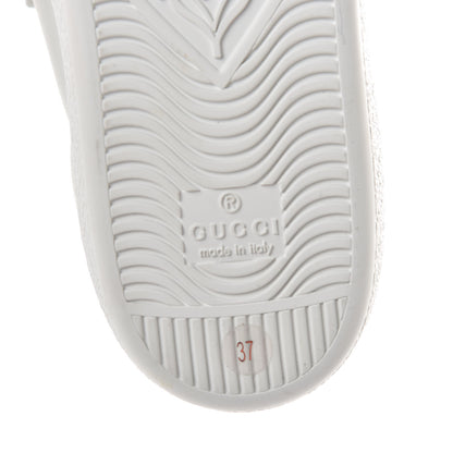 Gucci Calfskin Ayers Web Womens Ace Bow Lace Sneakers 37 White 7 of 9