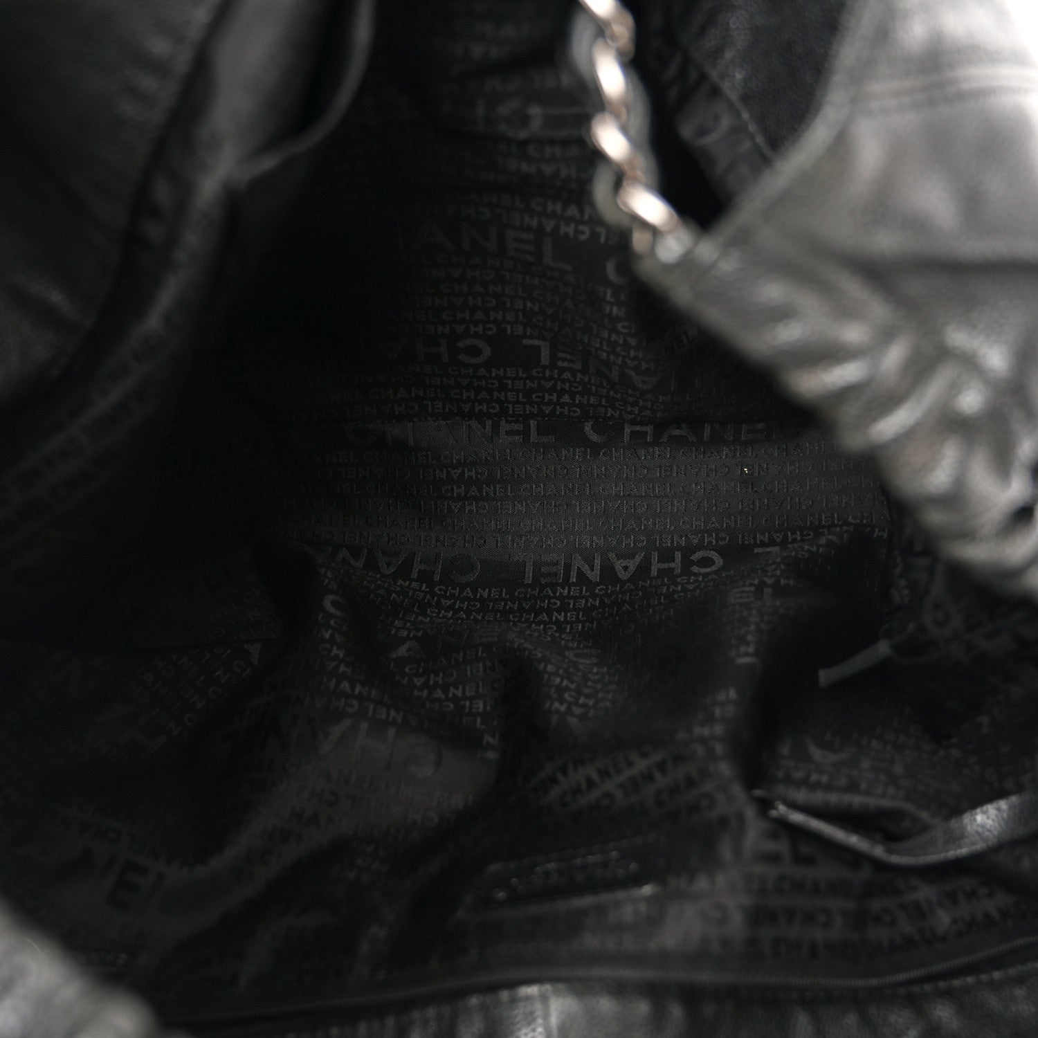 Chanel Distressed Caviar XL Coco Cabas Black 7 of 12