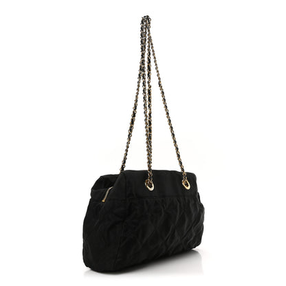 Prada Nylon Tessuto Quilted Shoulder Bag Black 3 of 9