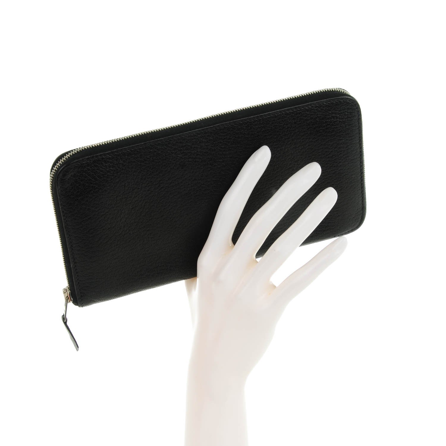 Hermes Chèvre Mysore Azap Wallet Black 2 of 9