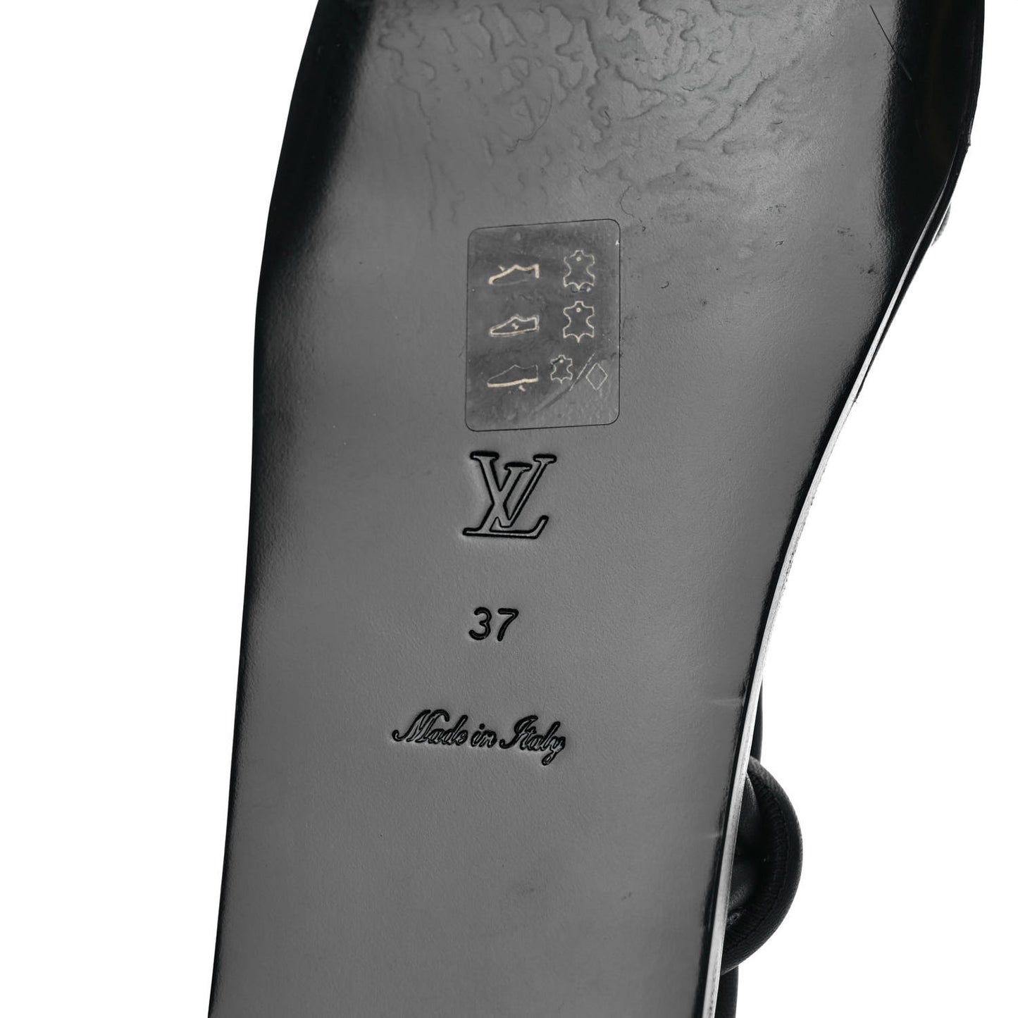 Lambskin Nova Flat Sandals 37 Black
