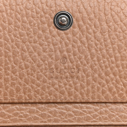 Gucci Dollar Calfskin Enamel Monochrome GG Marmont Card Case Camelia 6 of 7