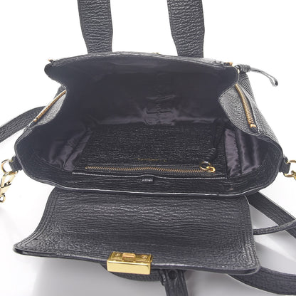 3.1 Phillip Lim 3.1 Textured Calfskin Mini Pashli Satchel Black 5 of 7