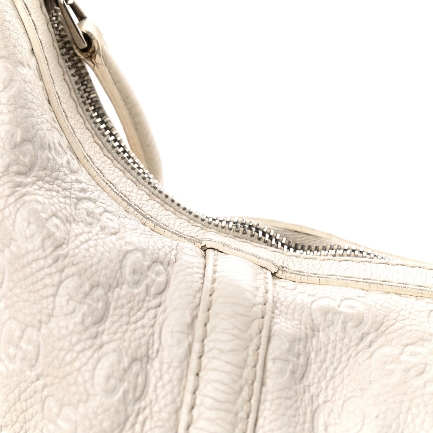Guccissima Medium Techno Horsebit Hobo White