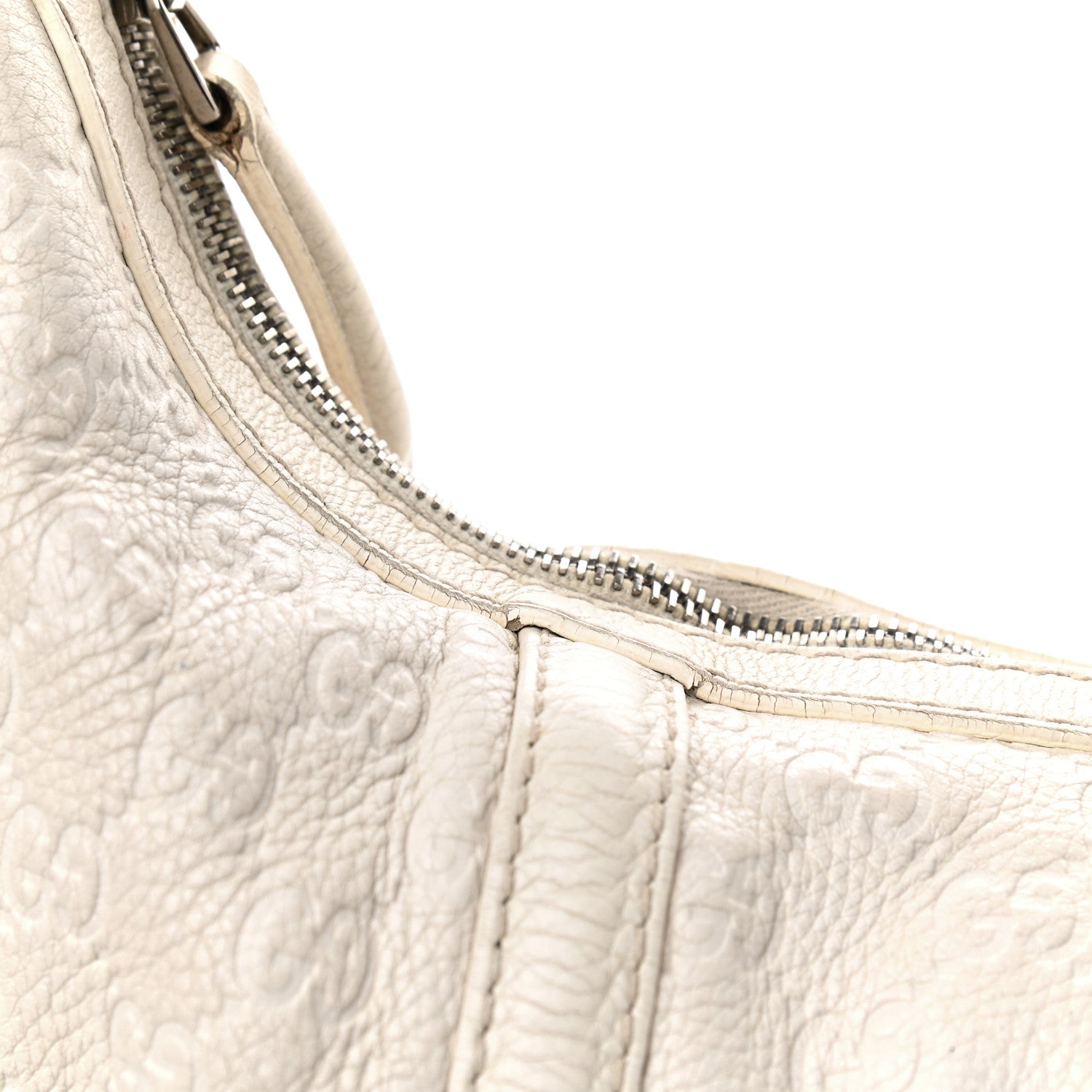 Gucci Guccissima Medium Techno Horsebit Hobo White 20 of 20