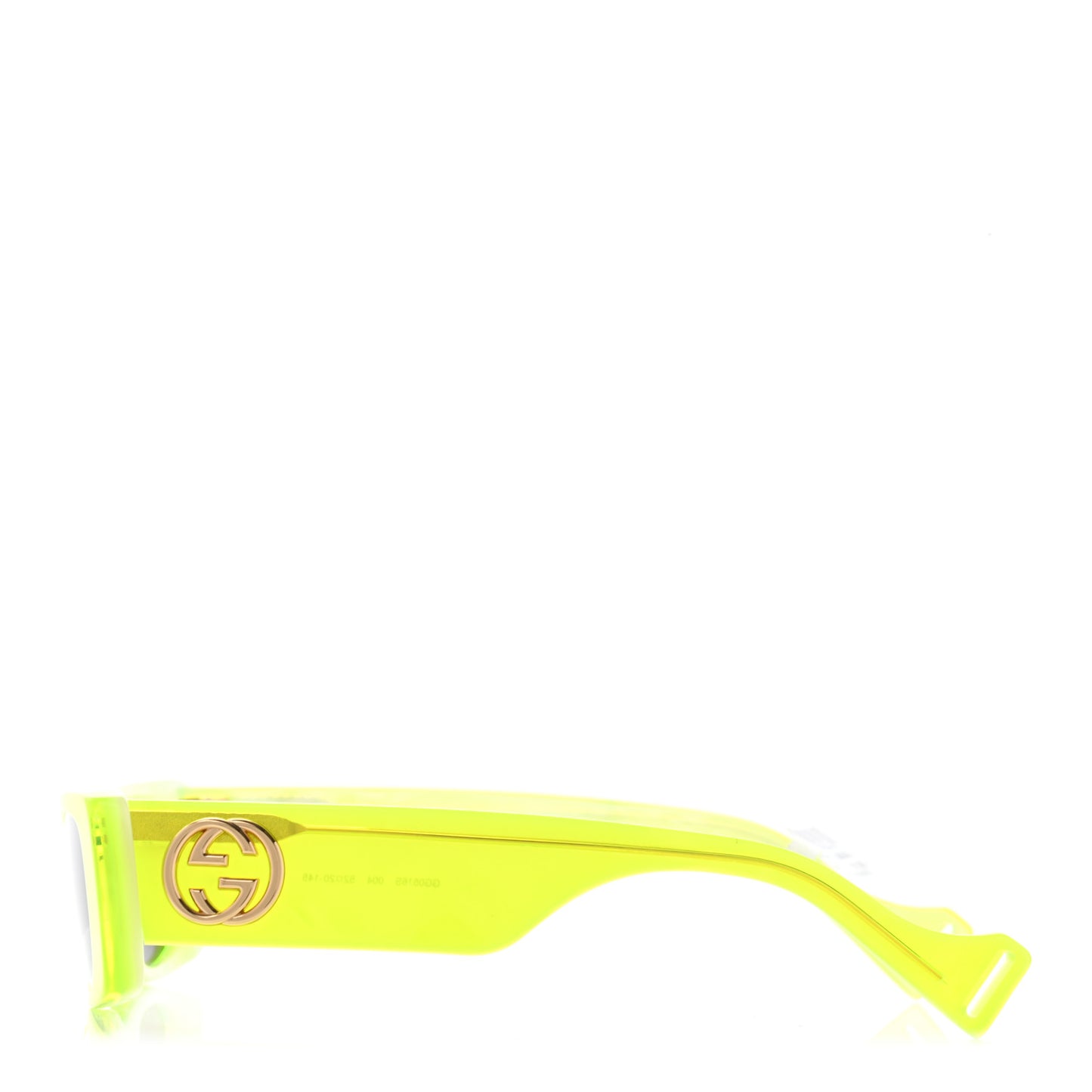 Acetate Rectangular Sunglasses GG0516S Fluorescent Yellow