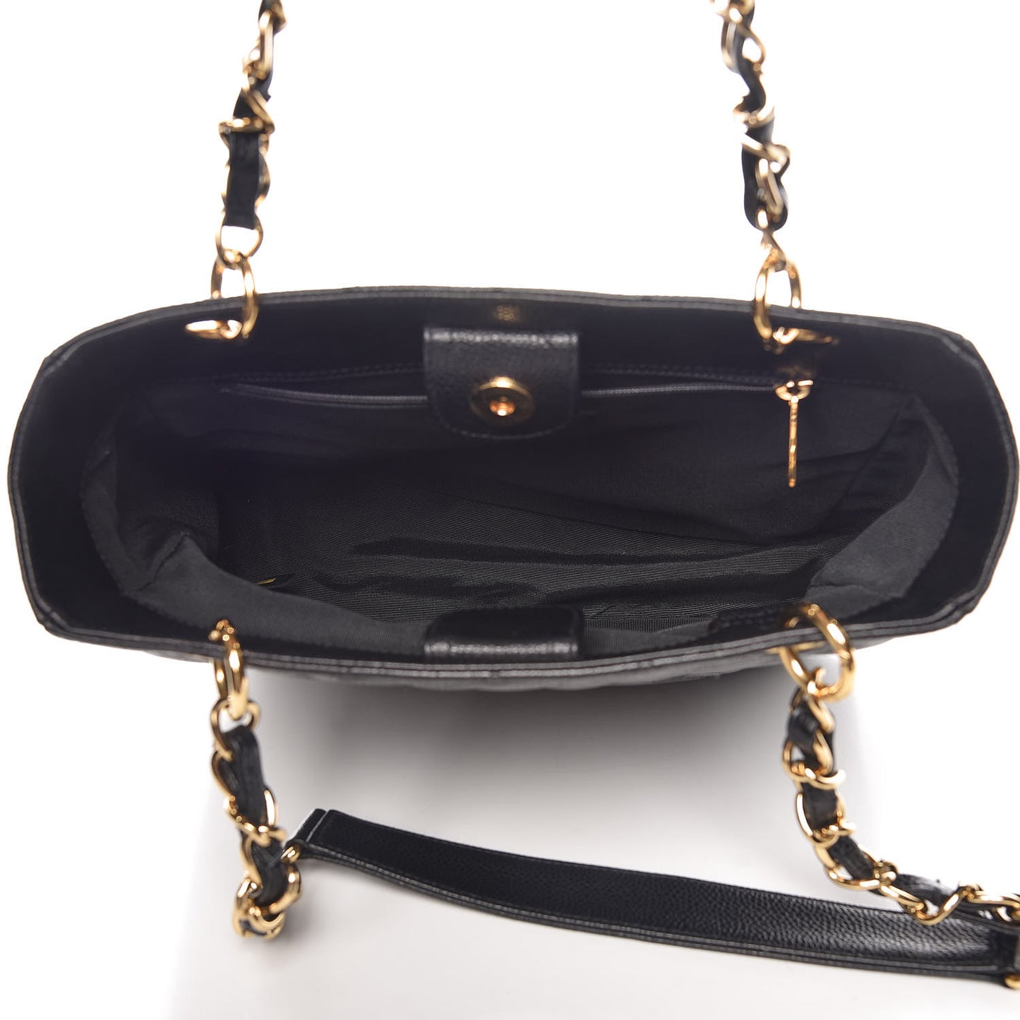Caviar Petit Shopping Tote PST Black