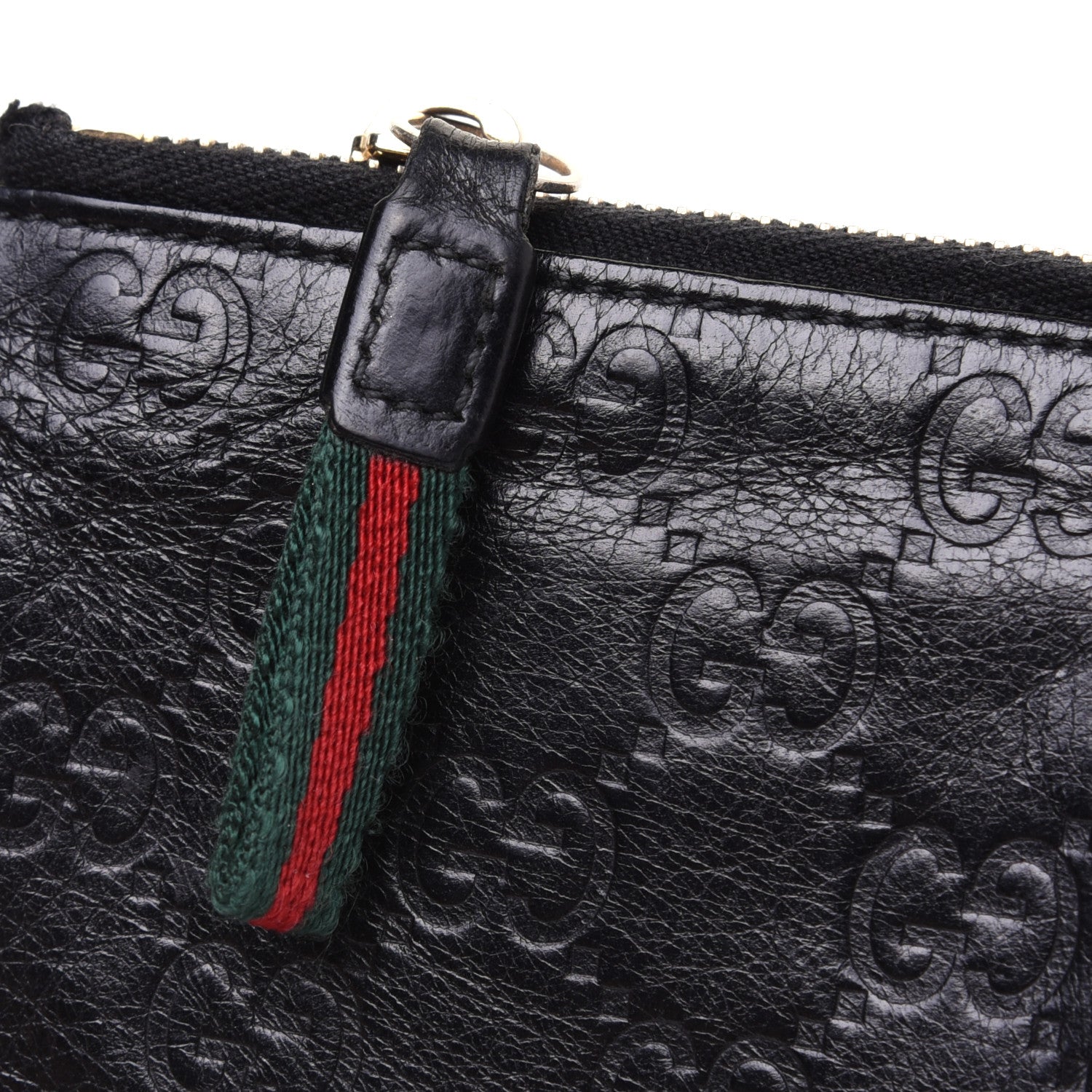 Gucci Guccissima Zip Around Coin Purse Wallet Black 12 of 13