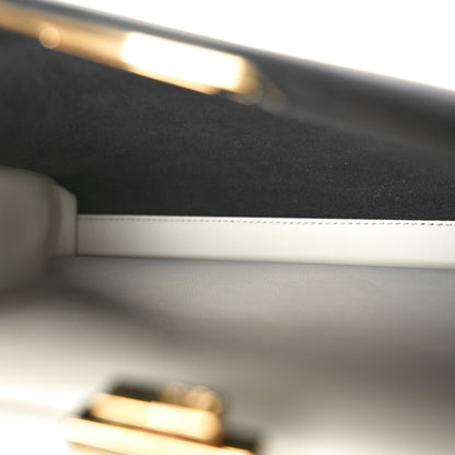 Fendi Vitello Century Velvet F is Fendi FF Medium Peekaboo Iconic Satchel Black White 6 of 12