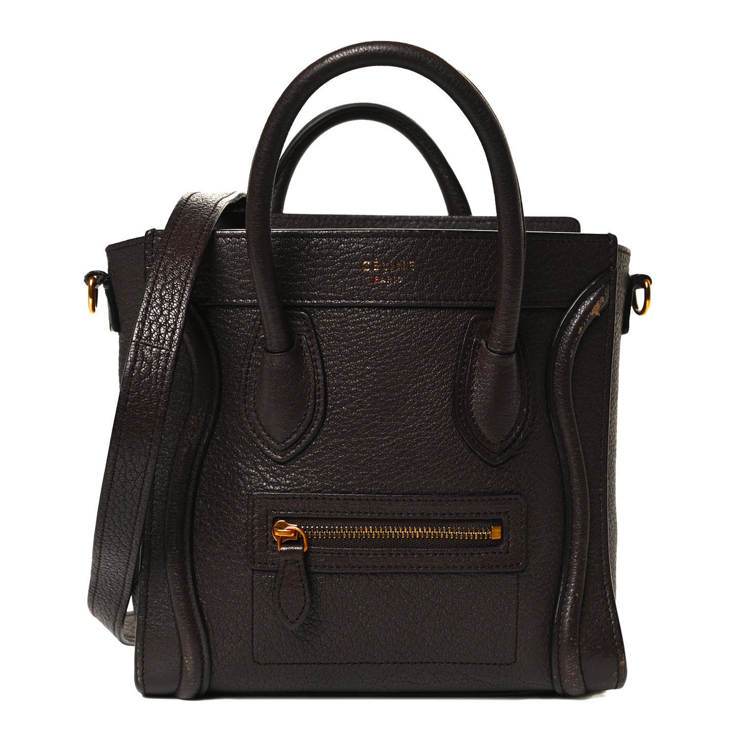 Goatskin Nano Luggage Dark Taupe