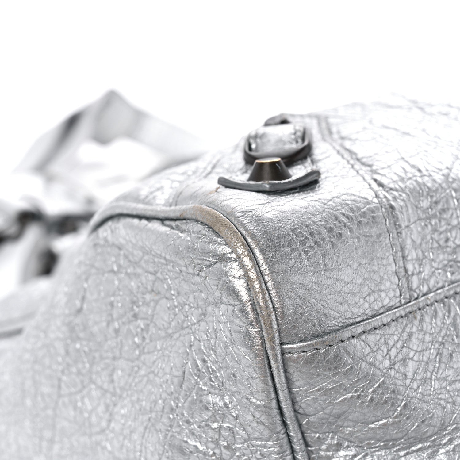 Balenciaga Metallic Agneau Classic Hardware Velo Gris Aluminum 9 of 15
