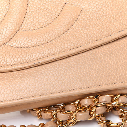 Chanel Caviar Timeless CC Wallet on Chain WOC Beige 21 of 22