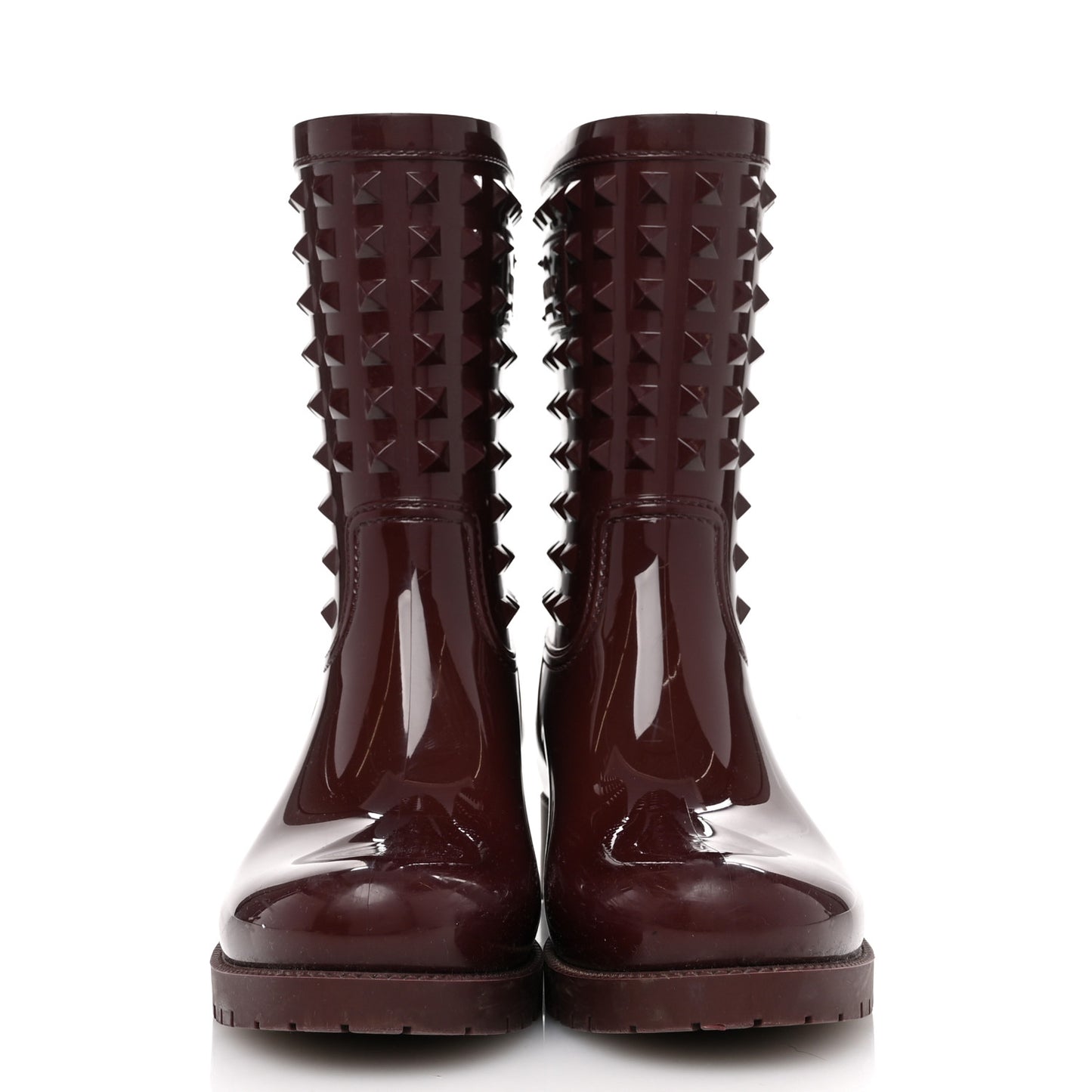 Rubber Rockstud Short Rainboots 40 Rubin