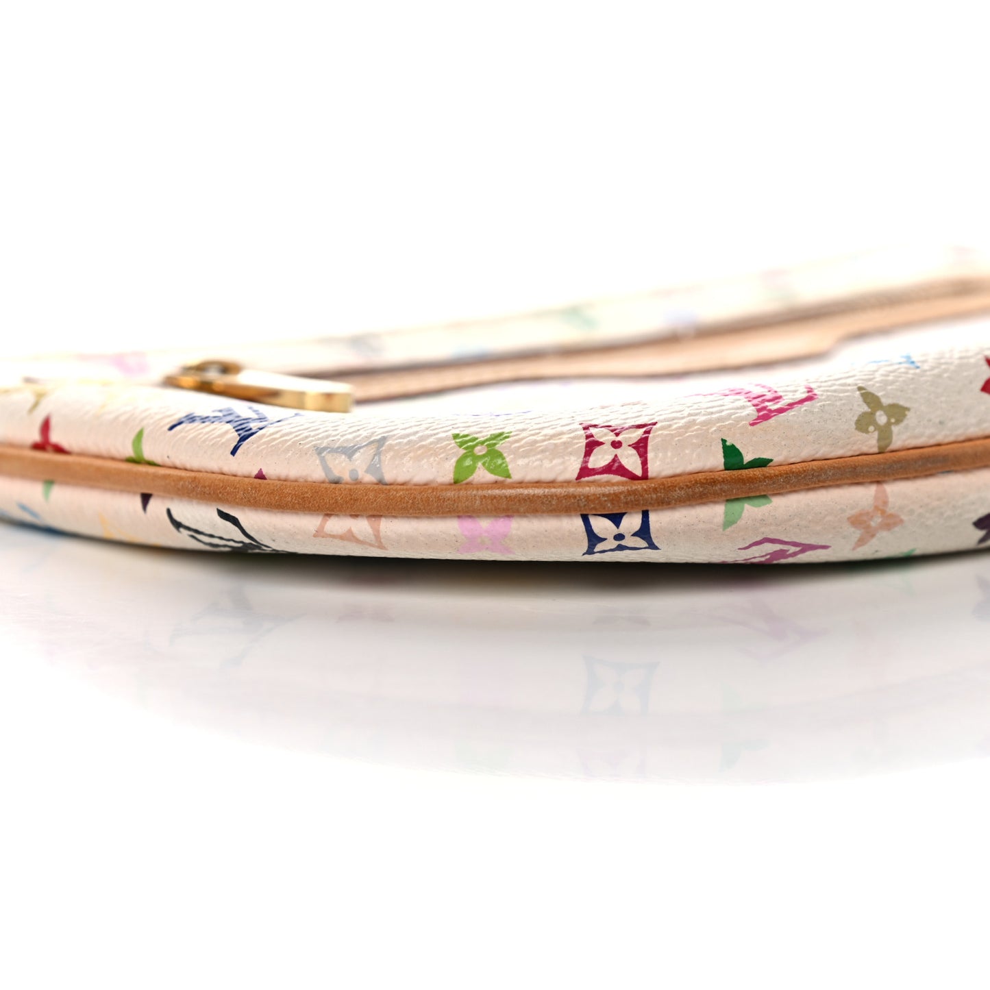 Monogram Multicolor Pochette Plate GM White