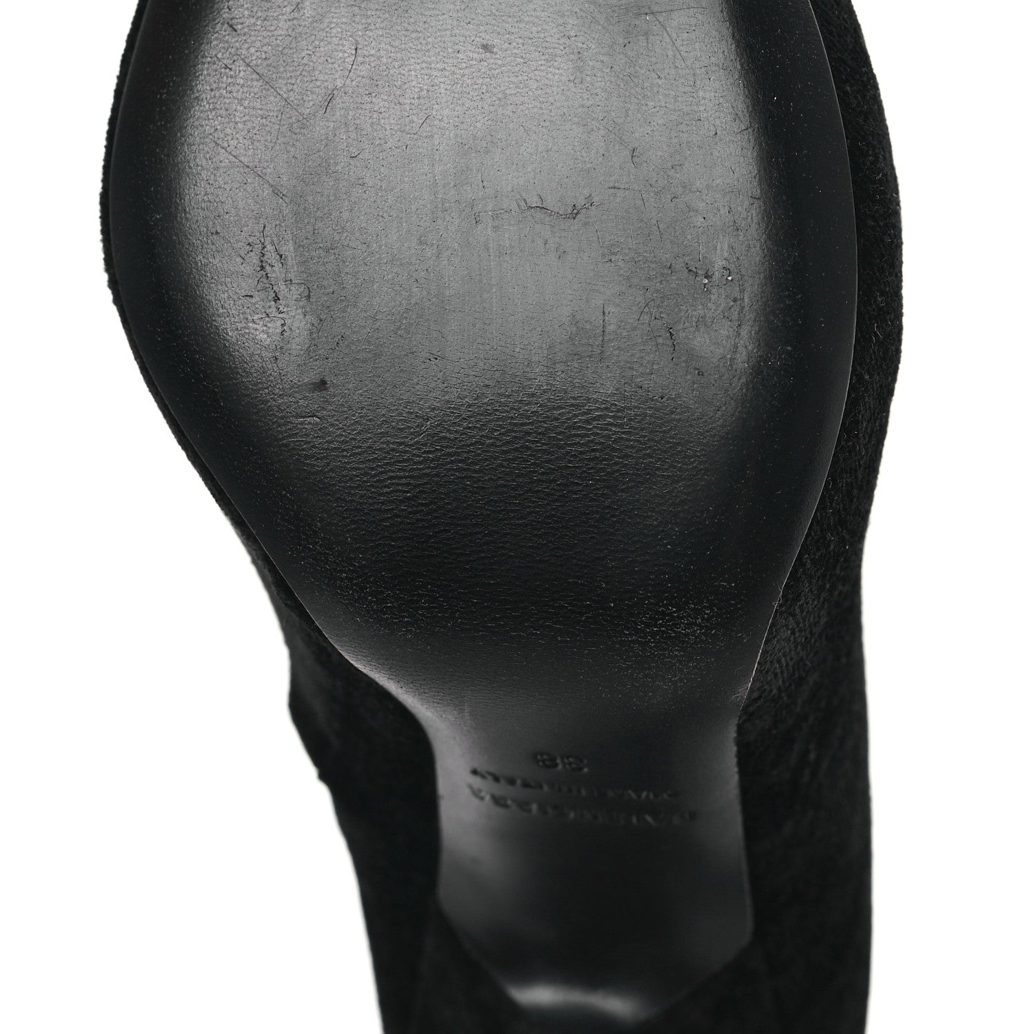Balenciaga Velvet Spandex Extreme Pointed Toe Knife Ankle Boots 38 Black 7 of 8