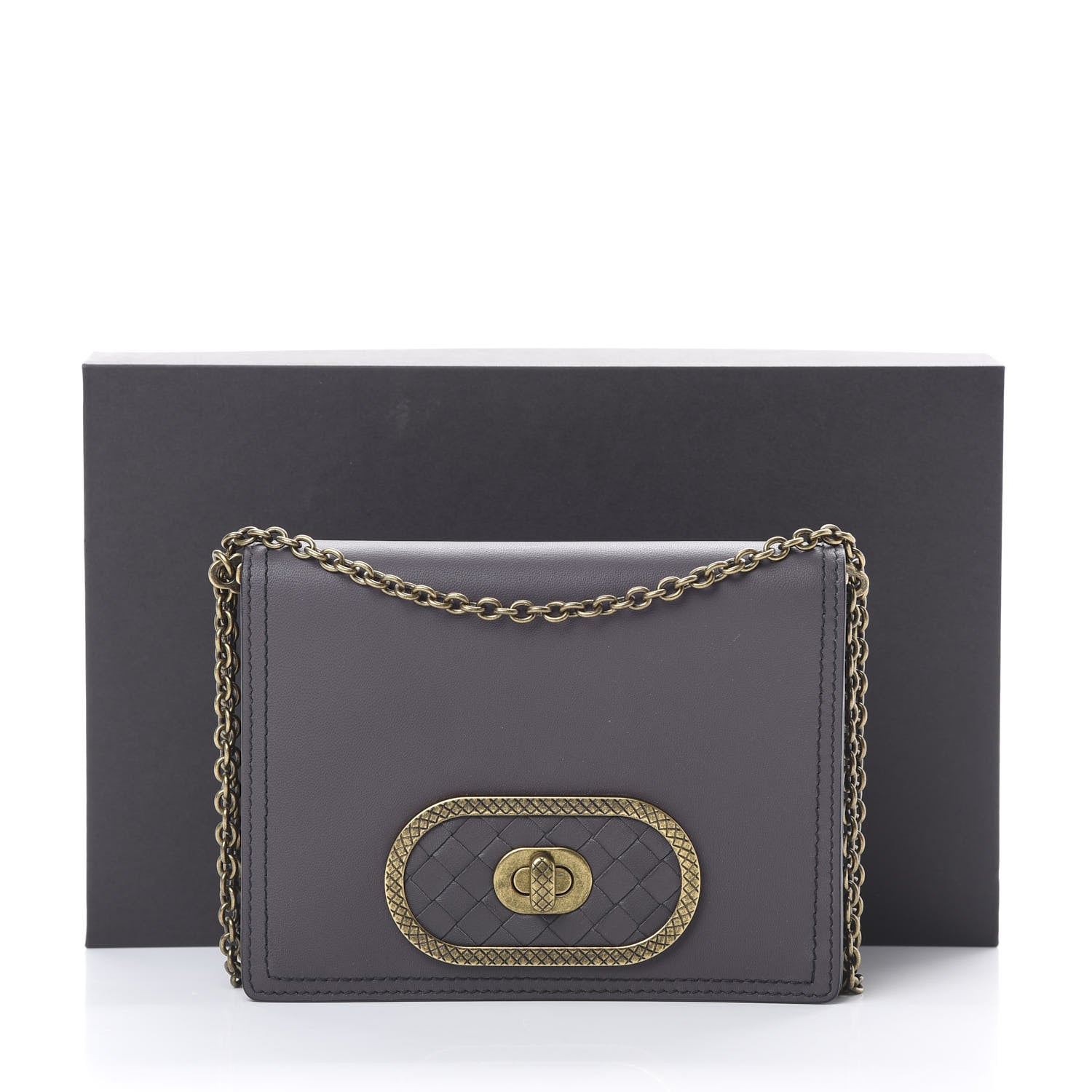 Bottega Veneta Nappa Ellittica Chain Wallet Quetsche 11 of 11