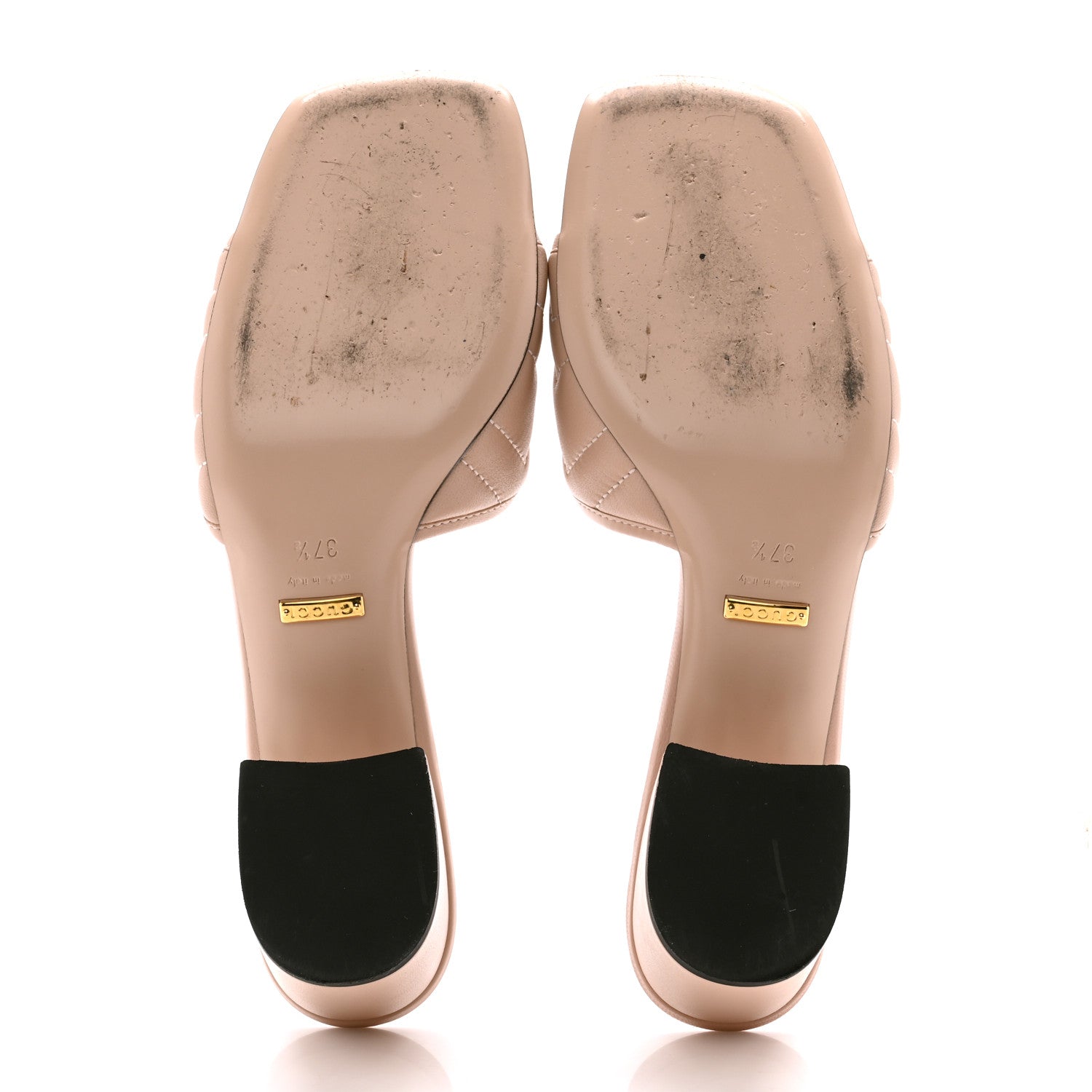 Gucci Nappa Matelasse GG Marmont 55mm Slide Sandals 37.5 Skin Rose 5 of 10