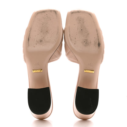 Gucci Nappa Matelasse GG Marmont 55mm Slide Sandals 37.5 Skin Rose 5 of 10