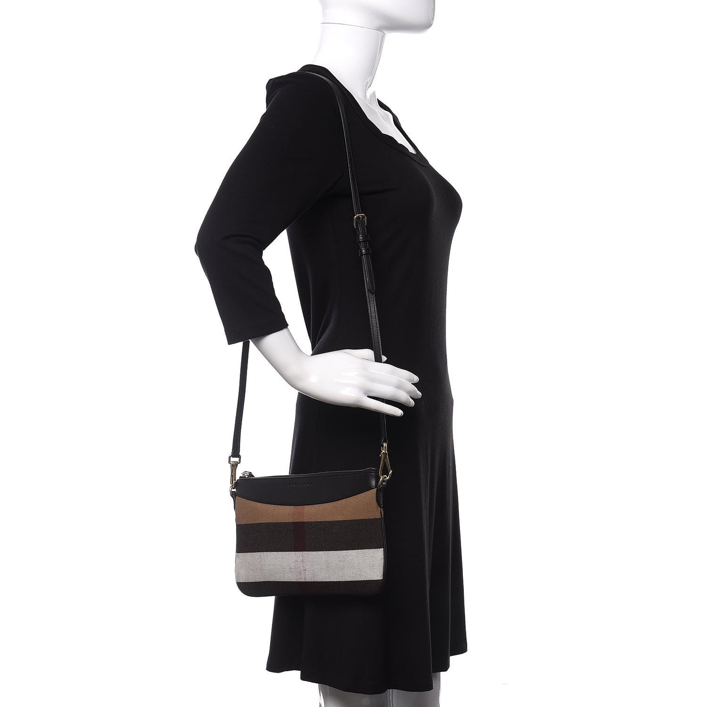 House Check Derby Peyton Crossbody Clutch Bag Black