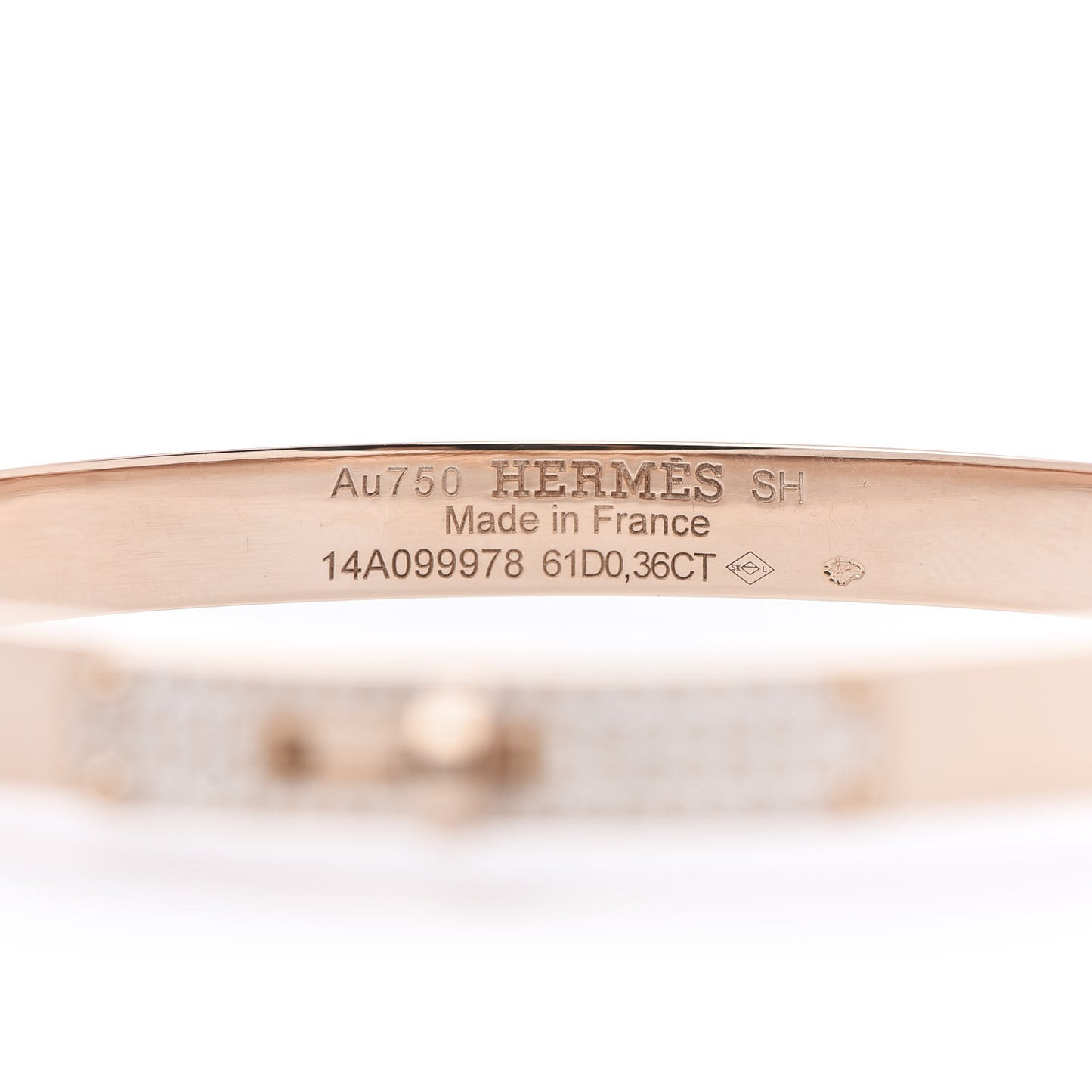 18K Rose Gold Diamond PM Kelly Pave Bracelet SH