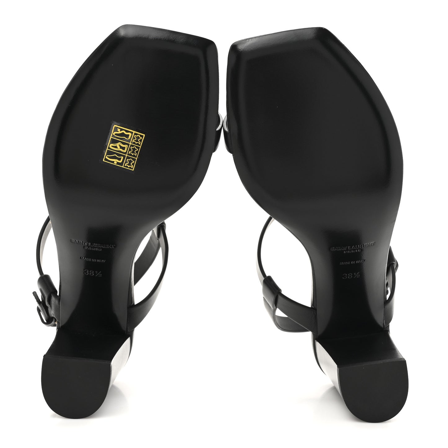 Calfskin Fake Cocco Cassandra 75 Sandals 38.5 Black