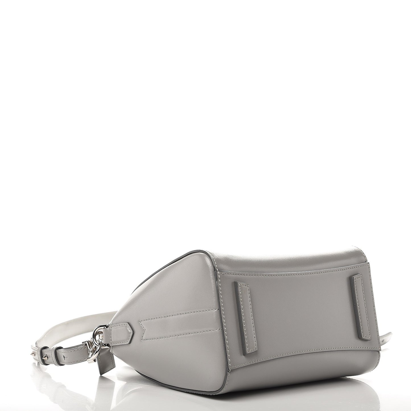 Shiny Lord Calfskin Mini Antigona Medium Grey