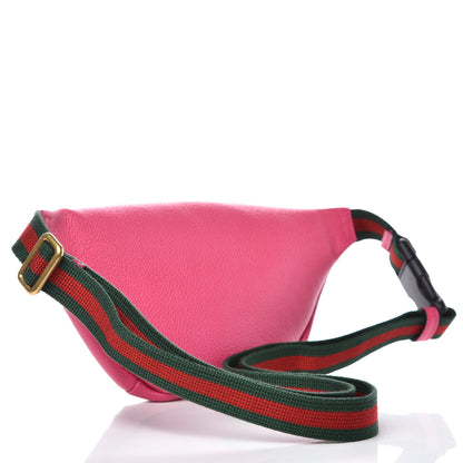 Gucci Grained Calfskin Small Logo Belt Bag Box Pink Green 3 of 7