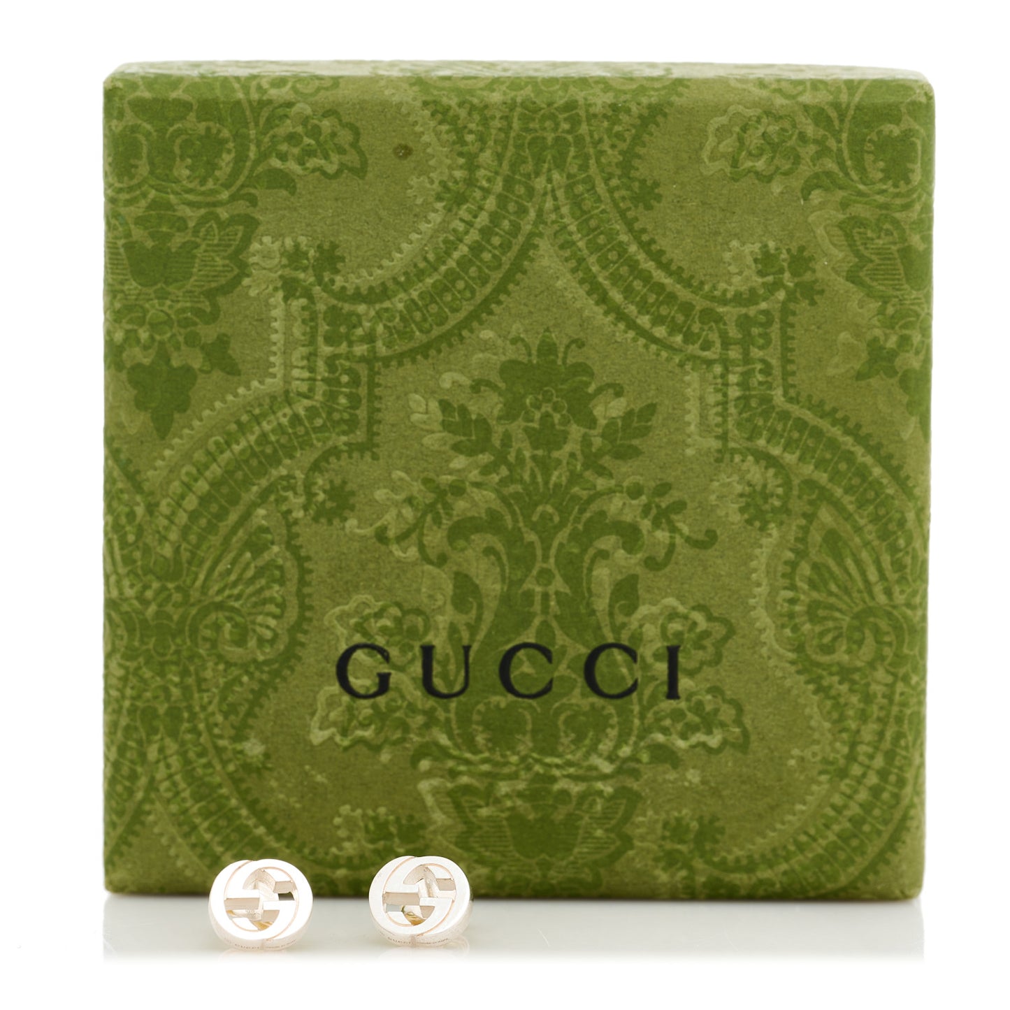 Sterling Silver Interlocking GG Stud Earrings