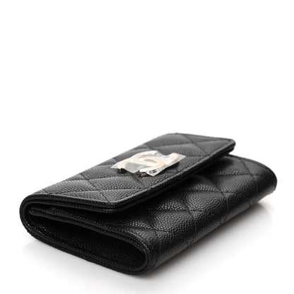 Chanel Caviar Quilted CC Flap Card Holder Black 4 of 8