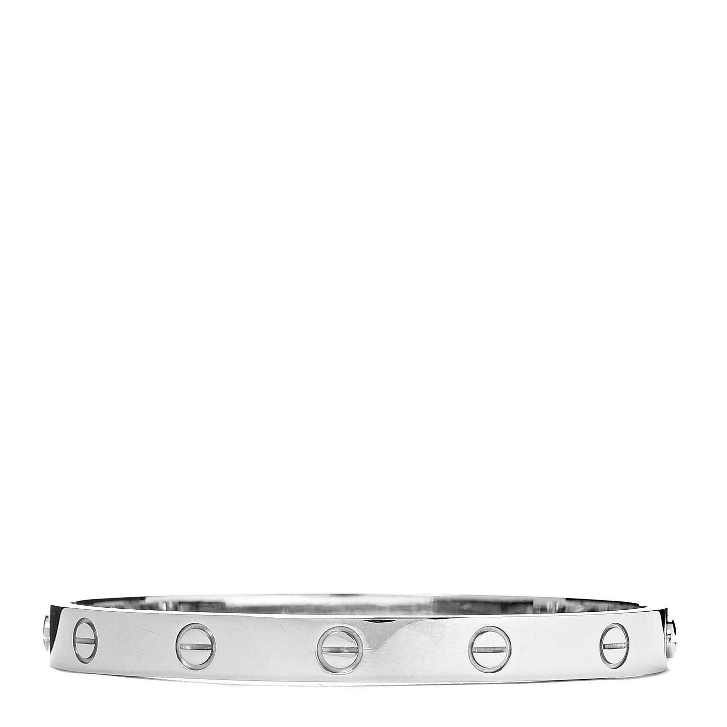 18K White Gold LOVE Bracelet 17
