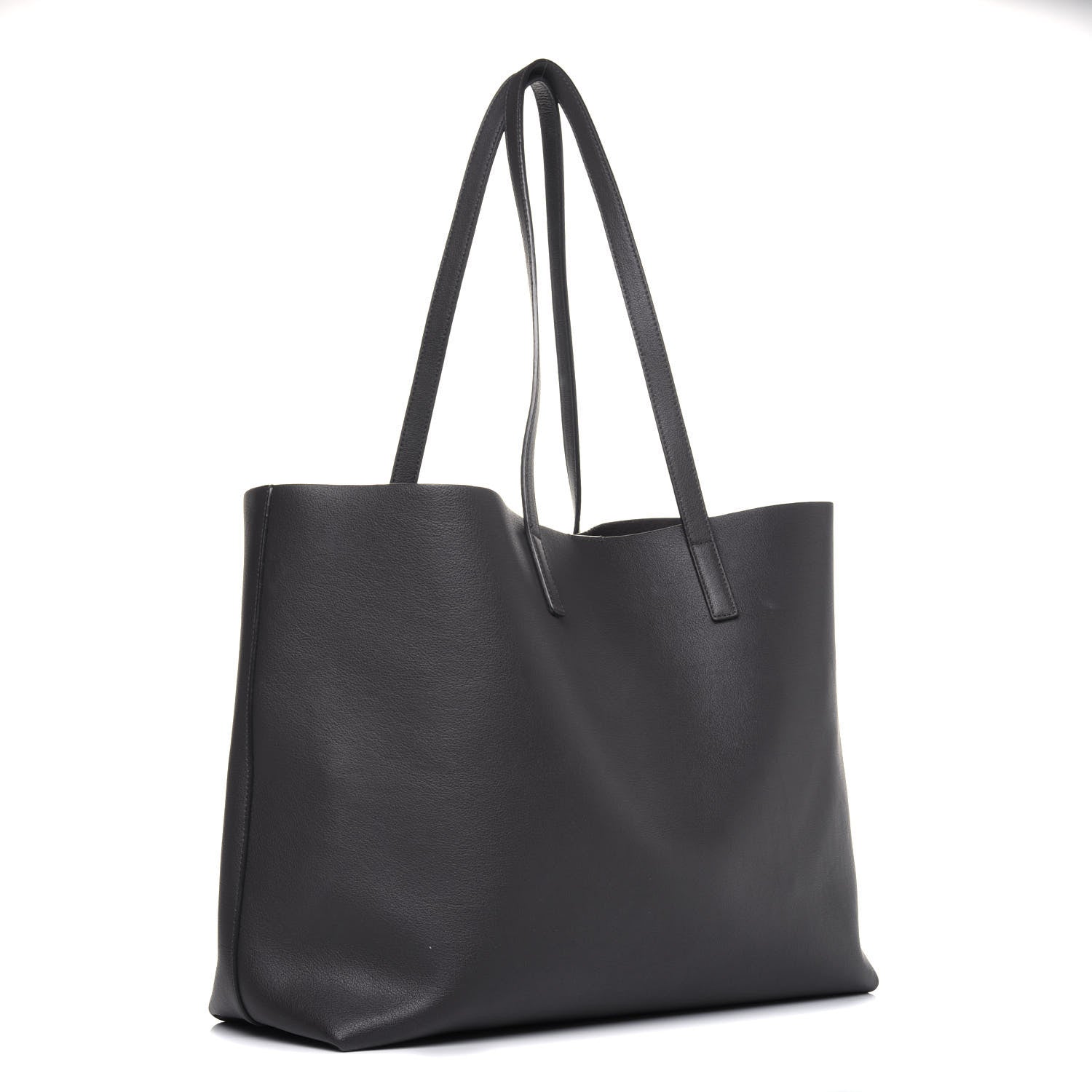 Saint Laurent Calfskin Large Shopping Tote Fog 3 of 23