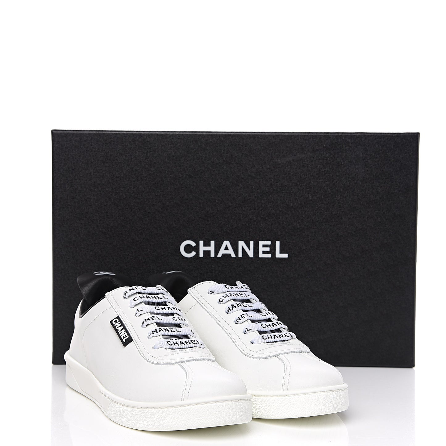 Calfskin CC Sneakers 35.5 White