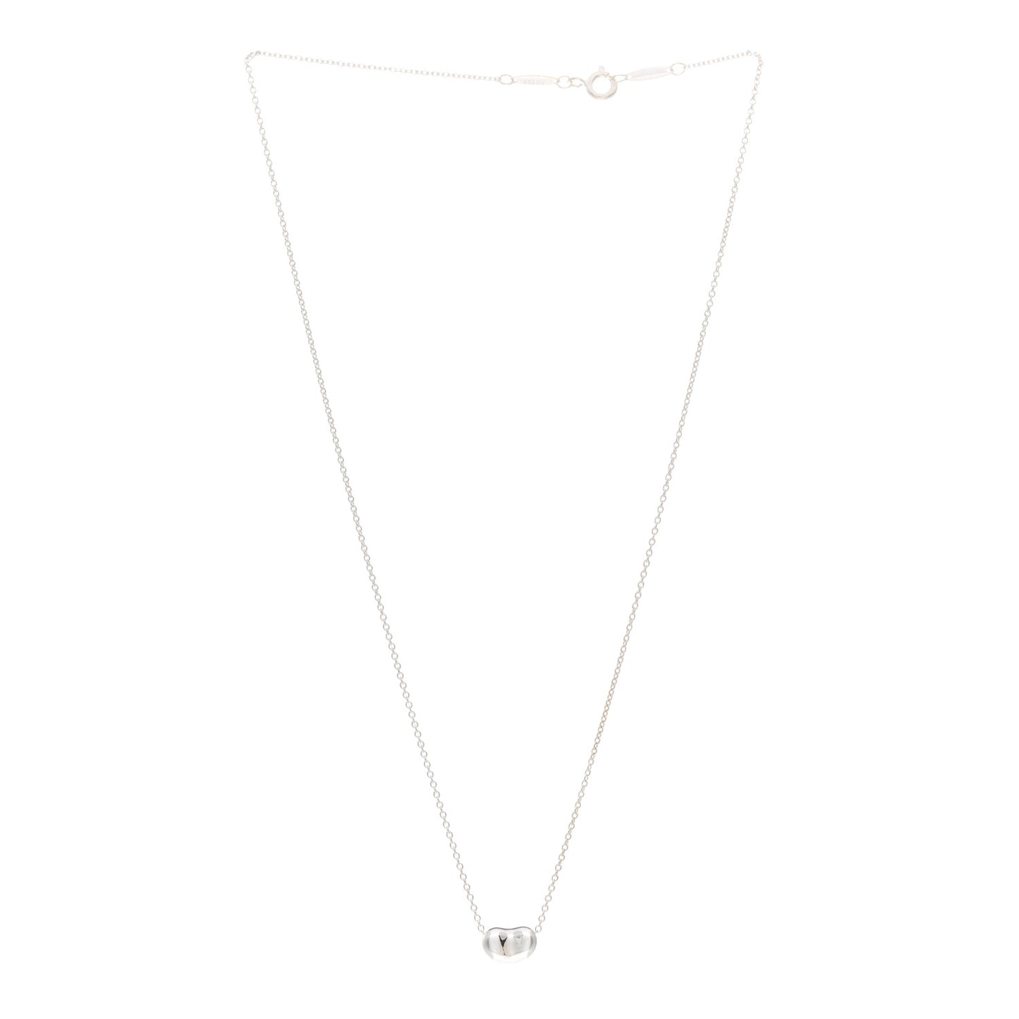Sterling Silver 9mm Elsa Peretti Bean Pendant Necklace