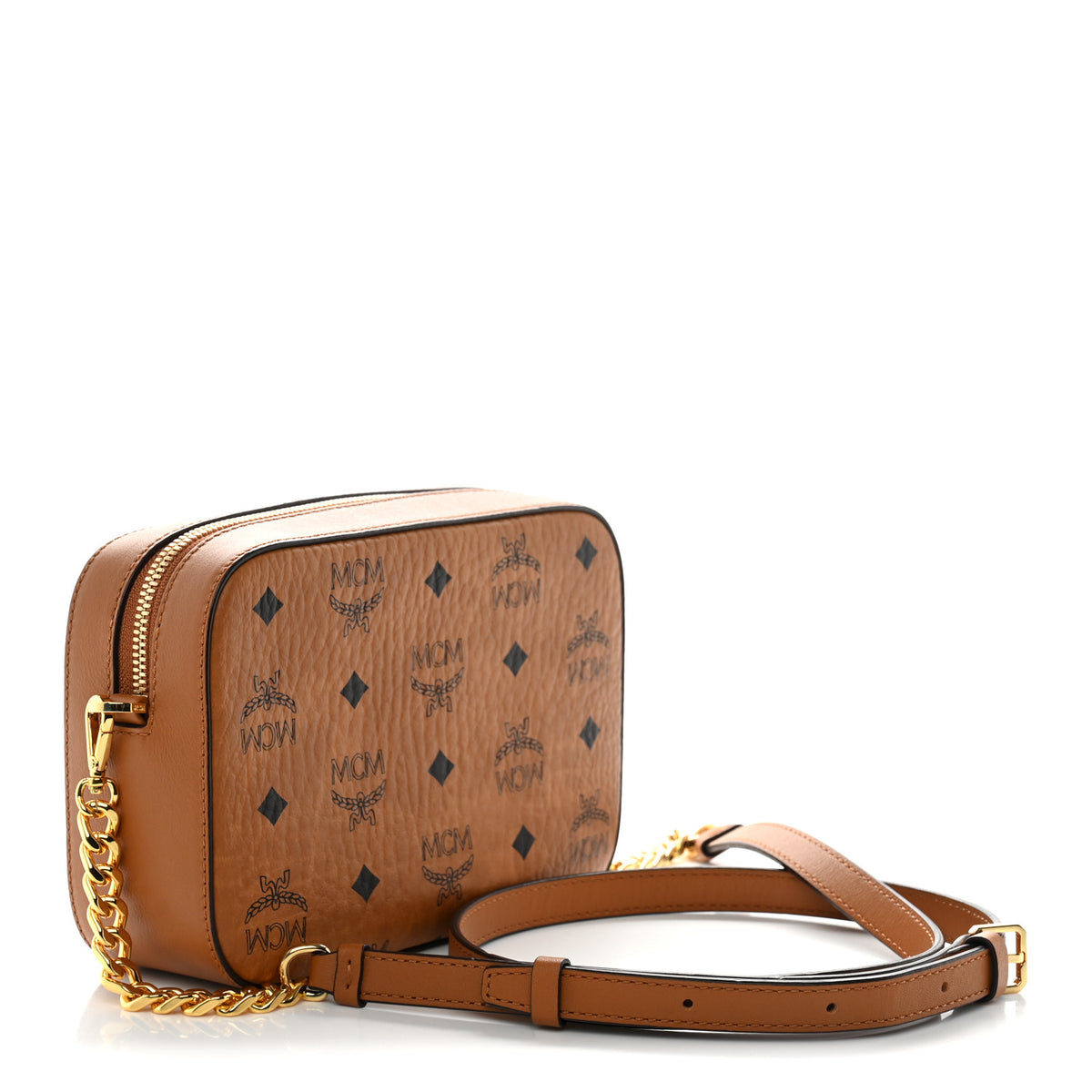 Visetos Camera Crossbody Bag Cognac