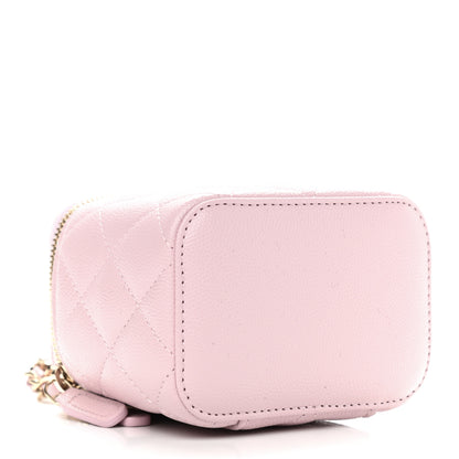 Chanel Caviar Quilted Mini Vanity Case With Chain Light Pink 4 of 9