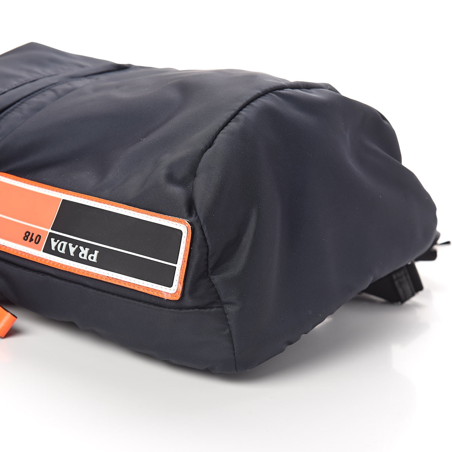 Prada Nylon Tessuto Sling Backpack Navy Orange 8 of 9