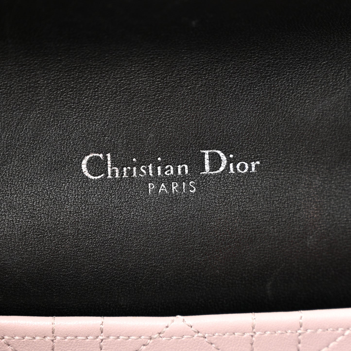CHRISTIAN DIOR Lambskin Cannage Small Miss Dior Flap Black