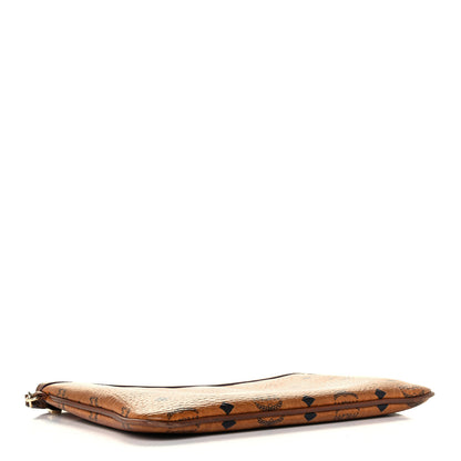 MCM Visetos Liz Shopper Tote Pouch Cognac 4 of 13