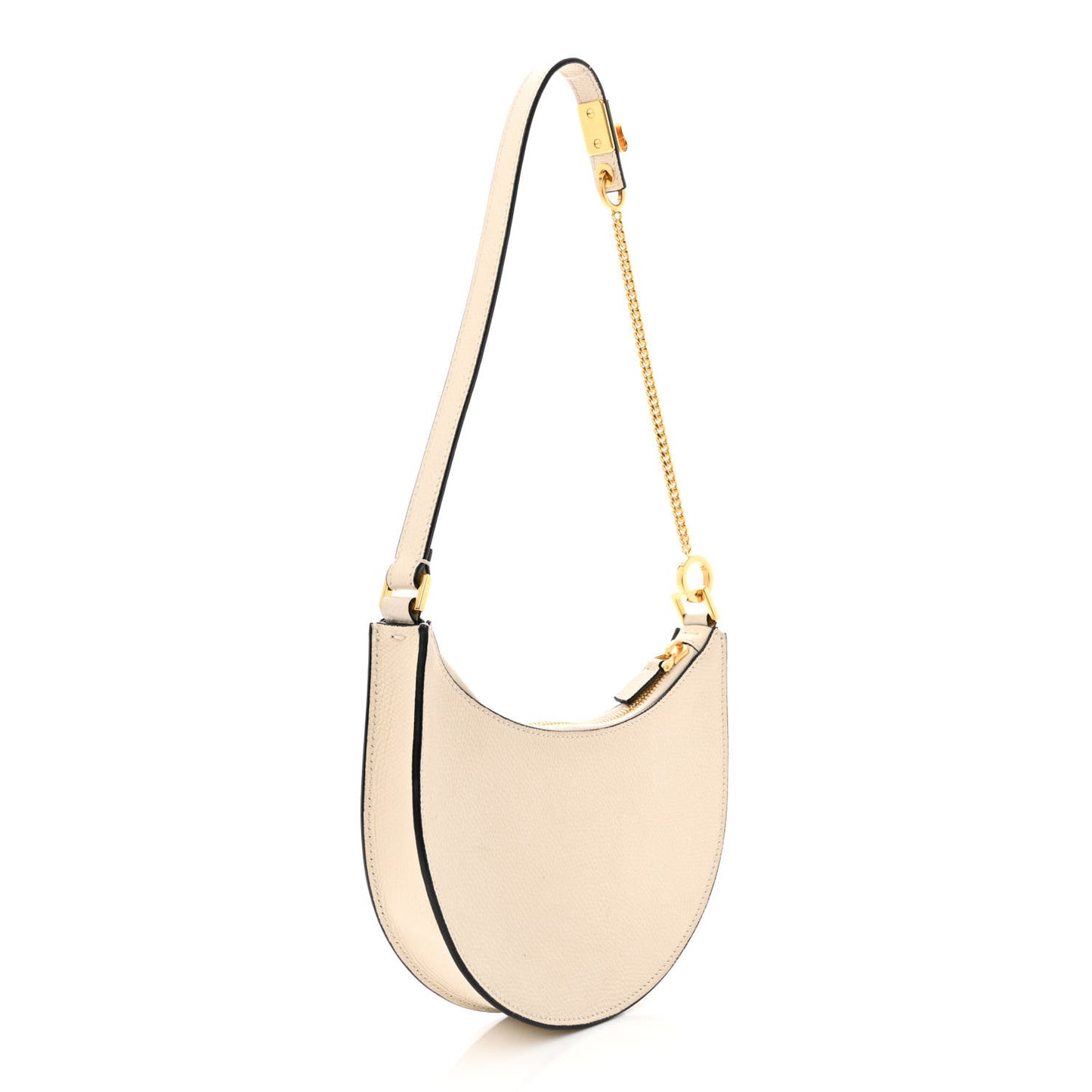 Calfskin Mini Vlogo Hobo Bag White